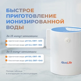 Ионизатор-очиститель воды Akvalife mini